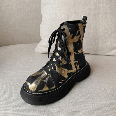 Botas Martin de Plataforma con Estampado en Cuero Genuino - Estilo Nicho Exclusivo - Image 14