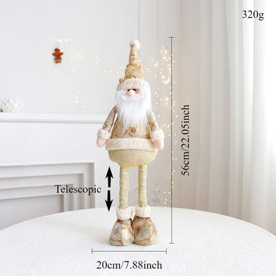 Adornos Navideños Retráctiles - Muñeco de Nieve y Reno Dorados - Image 5