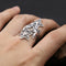 S925 Sterling Plateado Pentagram Ring Four-star Simple Plateado