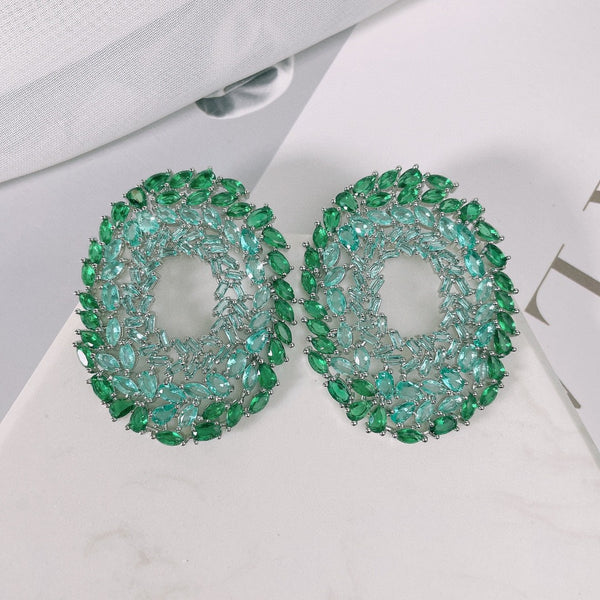 Aretes con Circonitas Incrustadas Estilo Europeo y Americano