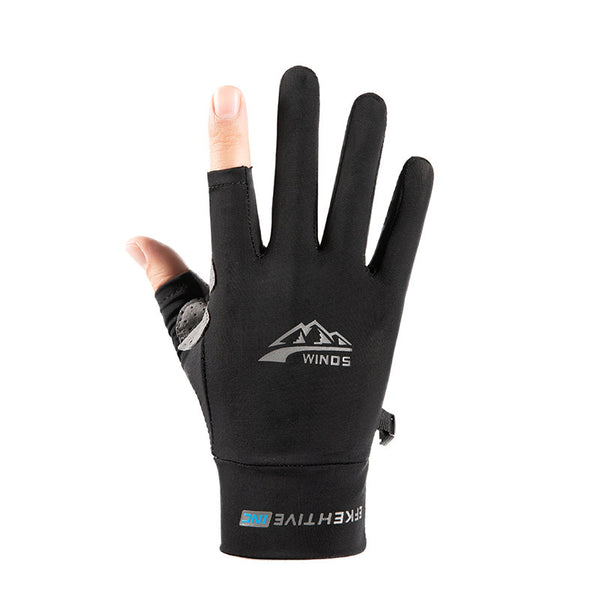 Guantes de Ciclismo Deportivos Medio Dedo Pantalla Táctil Transpirables con Protección Solar