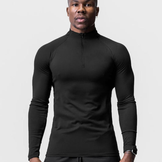 Playera Deportiva de Cuello Alto con Cierre Medio para Entrenamiento - Image 4