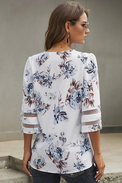 Blusa Escote V con Mangas Acampanadas Tres Cuartos - Image 19