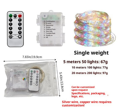 Cadena de Luces LED Impermeable con Control Remoto para Decoración de Fiestas y Bodas - Image 9
