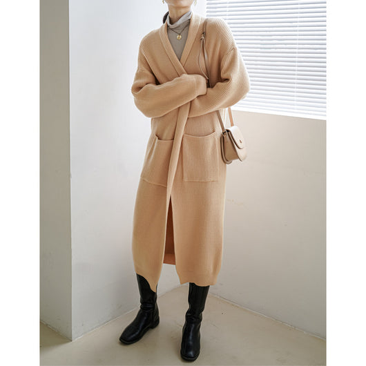 Cardigan Largo de Cachemira Suave para Mujer - Image 15