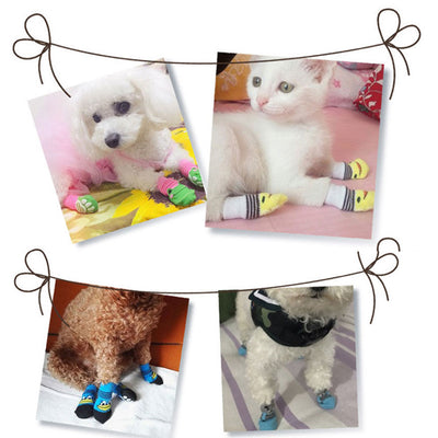 Calcetines Navideños para Perros con Diseño de Papá Noel y Reno - Image 9