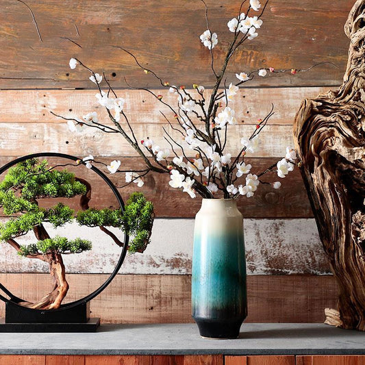 Jarrón Decorativo de Cerámica Estilo Chino para Sala de Estar