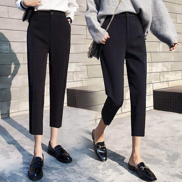 Pantalón Harem Overol Negro Elegante para Mujer