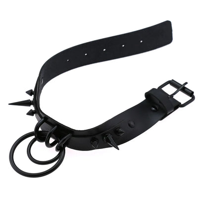 Collar Choker Punk con Remaches y Hebilla - Unisex Negro - Image 15