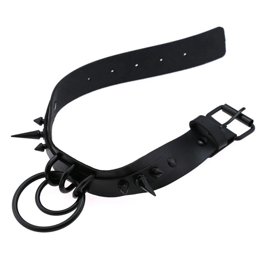 Collar Choker Punk con Remaches y Hebilla - Unisex Negro - Image 15