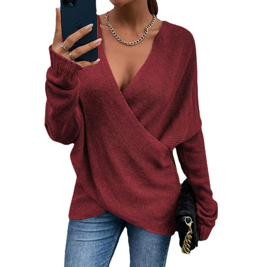 Suéter Tejido Holgado Cruzado para Mujer - Image 25