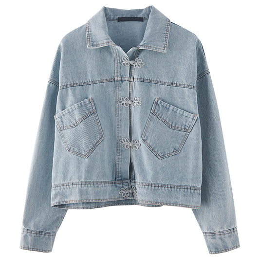 Chaqueta Denim Casual Versátil para Mujer - Estilo Literario - Image 8