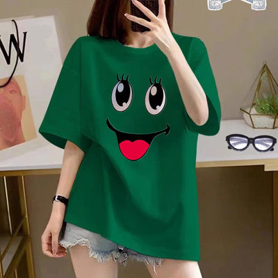Playera Estampada de Algodón con Diseño Cartoon para Mujer - Image 7