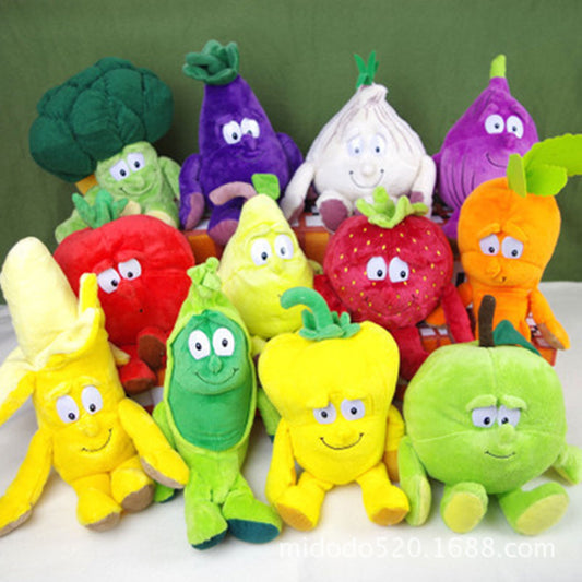 Peluches de Frutas y Verduras con Diseño Adorable