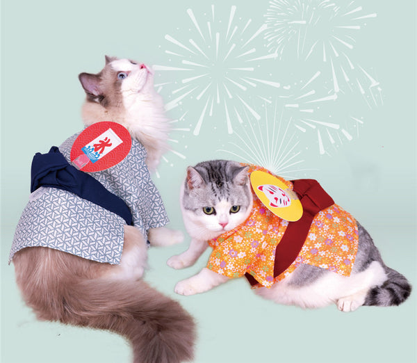 Ropa Yukata Kimono para Gatos y Perros - Primavera Verano