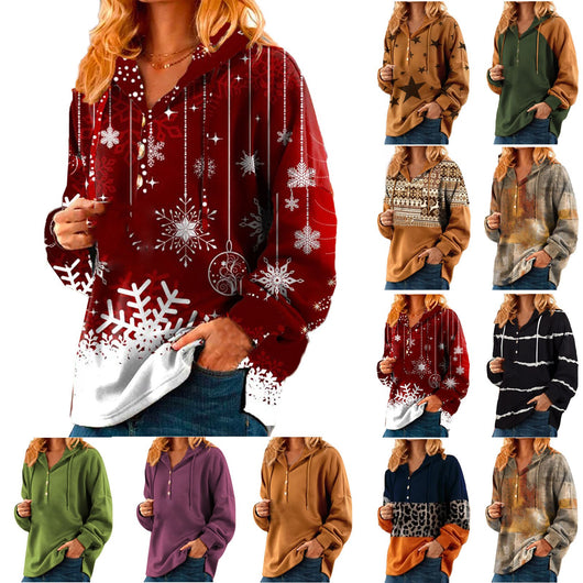 Suéter Navideño Corto con Capucha para Mujer - Image 4