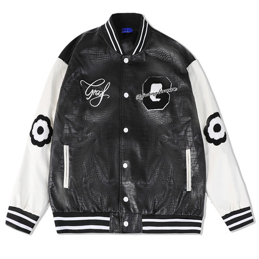 Chaqueta de Cuero PU Acolchada Estilo Casual Americano - Image 2