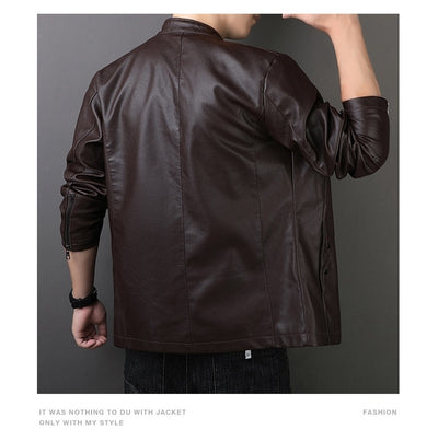 Chaqueta de Cuero PU para Hombre - Estilo Urbano Moderno - Image 20