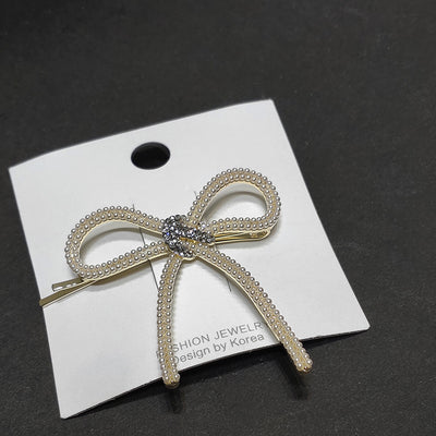 Pasador de Cabello con Lazo de Perlas y Diamantes - Image 18
