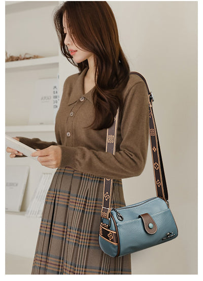 Bolso Bandolera de Cuero Minimalista Retro para Mujer - Image 19