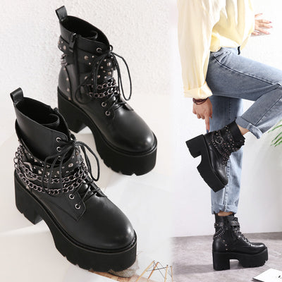 Botas Martin Plataforma con Tacón Grueso para Mujer - Image 5