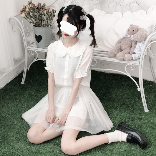 Blusa Lolita Japonesa Soft Girl de Verano con Mangas Abullonadas - Image 25