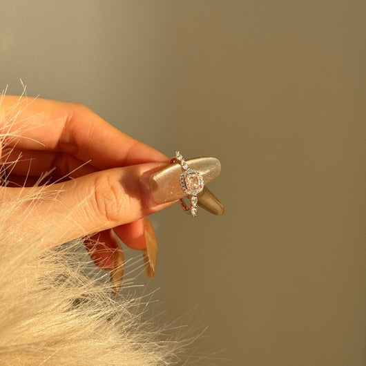Anillo de Plata Capas Cubo para Mujer - Image 21