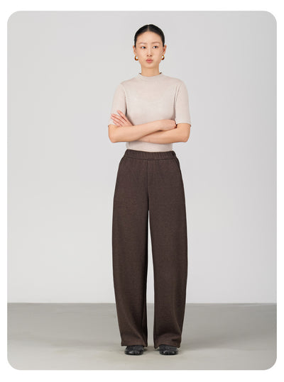 Pantalones de Lana Rectos Térmicos Talle Alto Slim Otoño Invierno - Image 18