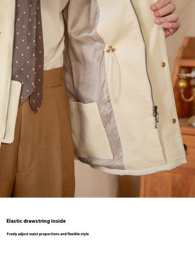 Chaqueta Safari Vintage de Pana Térmica Slim-fit - Image 14