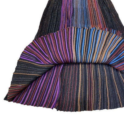 Vestido Otoñal Cintura Alta Rayas Arcoíris Degradado - Image 5