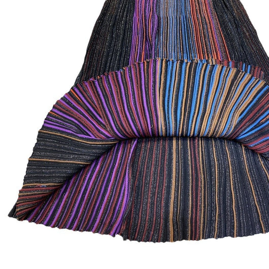 Vestido Otoñal Cintura Alta Rayas Arcoíris Degradado - Image 5