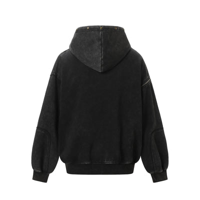 Chamarra Hoodie Retro Vintage Efecto Desgastado - Image 10