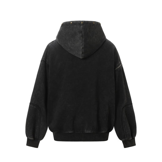 Chamarra Hoodie Retro Vintage Efecto Desgastado - Image 10