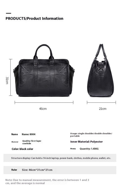 Bolsa de Viaje en Cuero Genuino de Gran Capacidad - Maletín Premium en Piel de Vaca - Image 7
