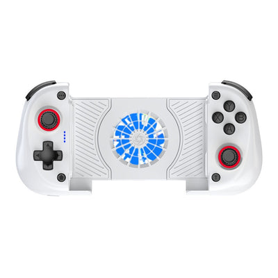 X3 stretching game controller with a blue left grip, red right grip, and a central cooling fan. - Image 7