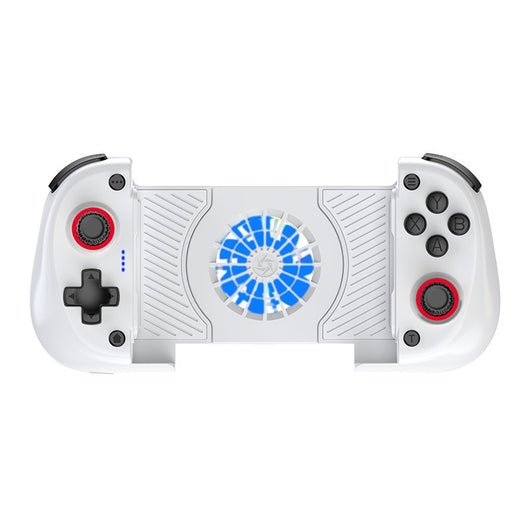 X3 stretching game controller with a blue left grip, red right grip, and a central cooling fan. - Image 7