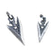 Mens Plateado Necklace With Stone Weapon Shape Plateado Grande