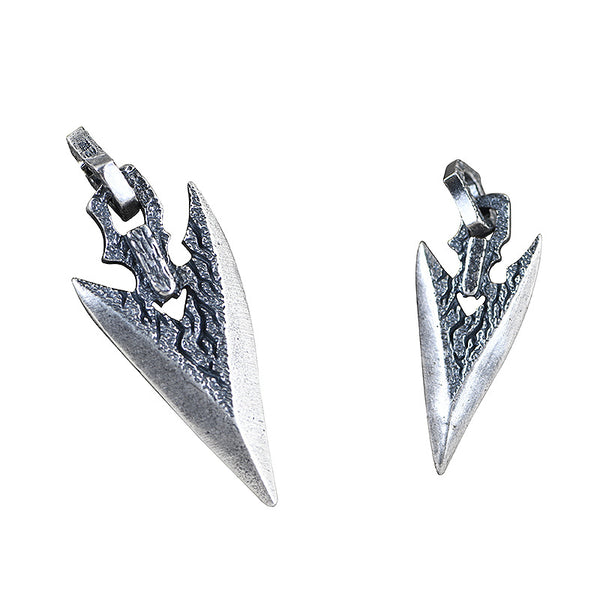 Collar de Plata para Hombre con Piedra en Forma de Arma - Image 2
