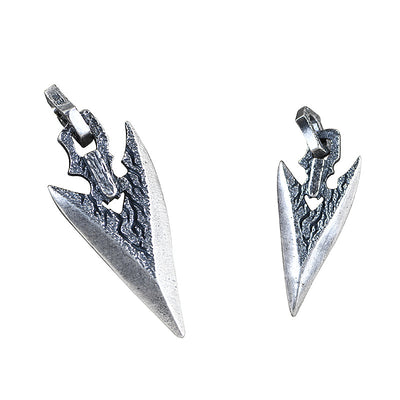 Collar de Plata para Hombre con Piedra en Forma de Arma - Image 2