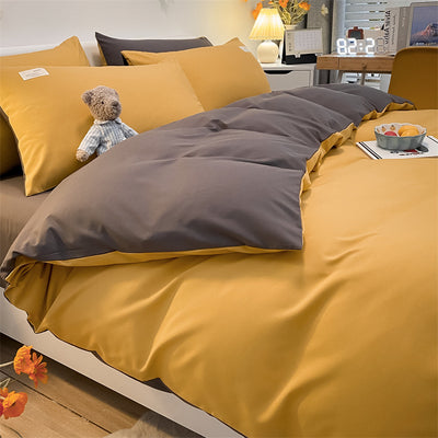 Juego de Sábanas de Algodón Puro Lavado - Funda Nórdica y Almohadas Cuadros y Rayas - Image 14