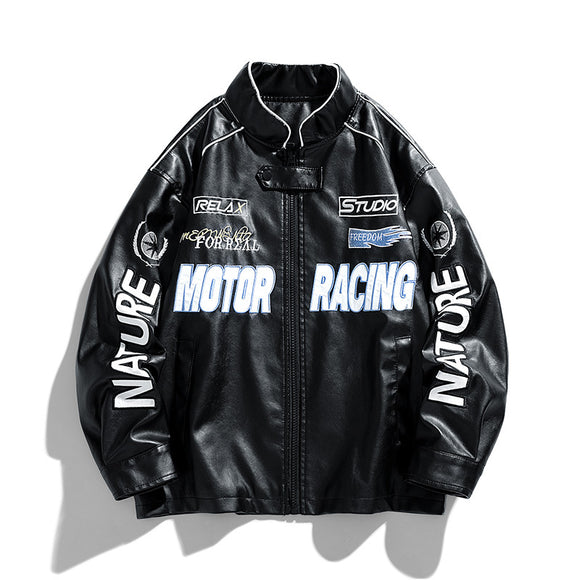 Chaqueta Motociclista Americana Acolchada de Algodón para Hombre - Otoño e Invierno