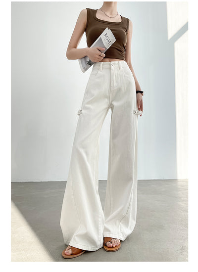 Pantalón Recto Holgado de Cintura Alta con Efecto Adelgazante - Image 36