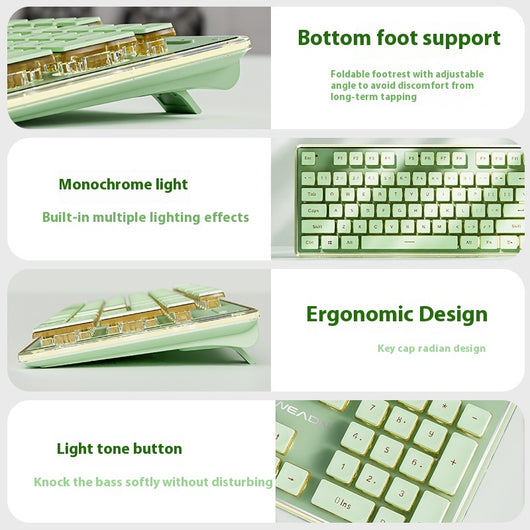 Kit Teclado y Ratón Inalámbrico Mecánico Bluetooth - Diseño Elegante para Oficina - Image 3