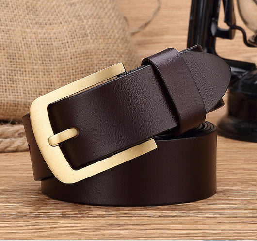Cinturón Casual para Hombre con Hebilla Retro de Bronce - Image 3