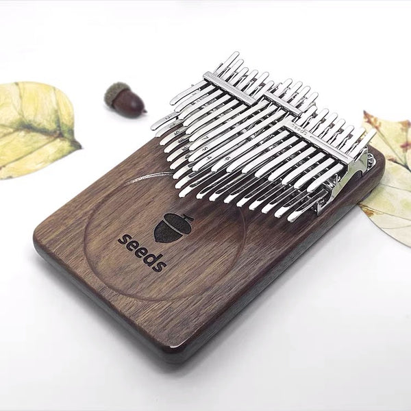 Kalimba de 34 Tonos Doble Capa en Madera de Nogal