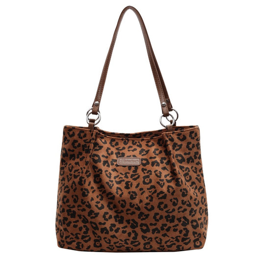 Bolsa Grande de Lona con Estampado de Leopardo para Hombro - Image 4