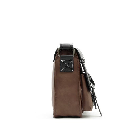 Bolsa Mensajero de Cuero con Múltiples Bolsillos - Estilo Retro Profesional - Image 3