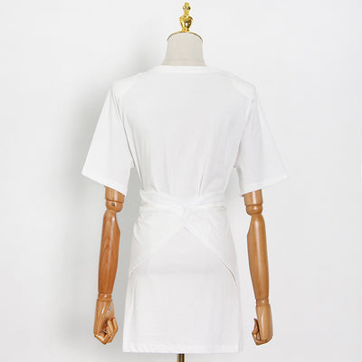 Blusa Casual de Cuello Redondo con Tirantes Irregulares - Image 14