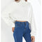 Suéter Cropped Ajustado con Cuello Alto y Cintura Elástica