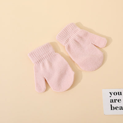 Conjunto de Gorro y Guantes de Lana para Niños y Niñas con Diseño de Doble Bola - Image 12